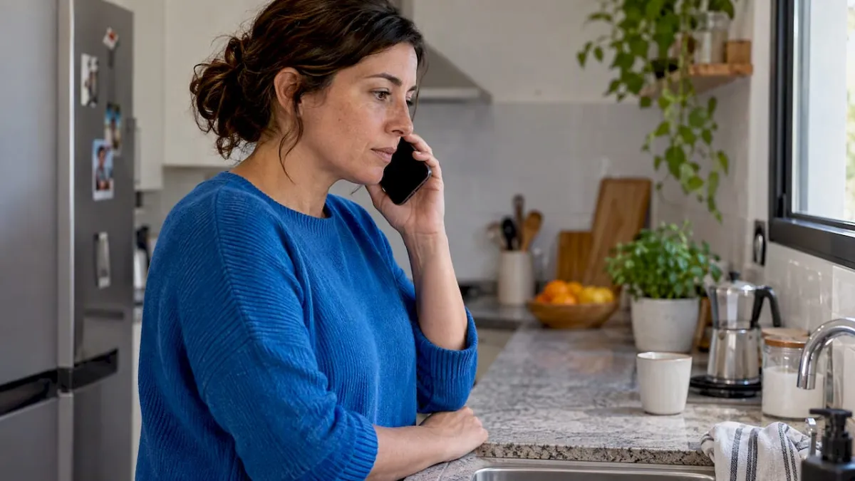 Cliente atendiendo una consulta por teléfono
