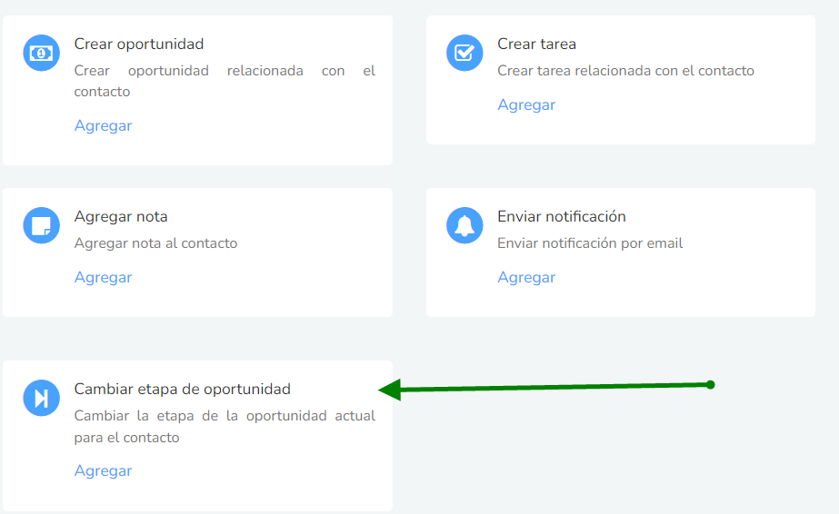 Clientify Cambiar Etapa Oportunidad Automáticamente